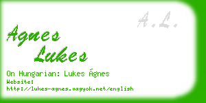 agnes lukes business card
